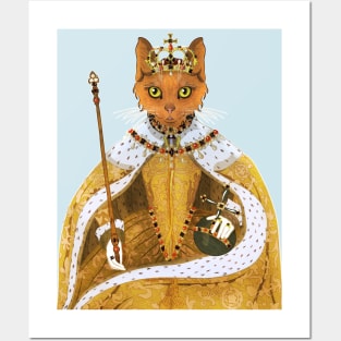 Queen Elizabeth I cat - historiCATS illustrations Posters and Art